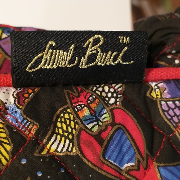 Laurel Burch cat tote bag outside pockets multicolor cats medium - Picture 16 of 16